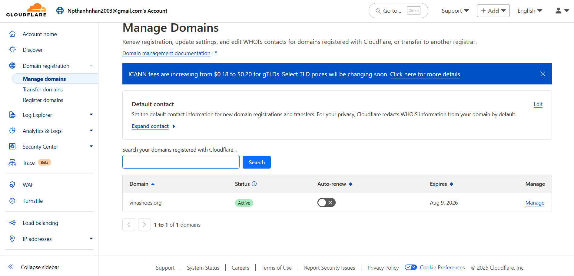 Xác nhận đăng ký domain thành công Registration Confirmation