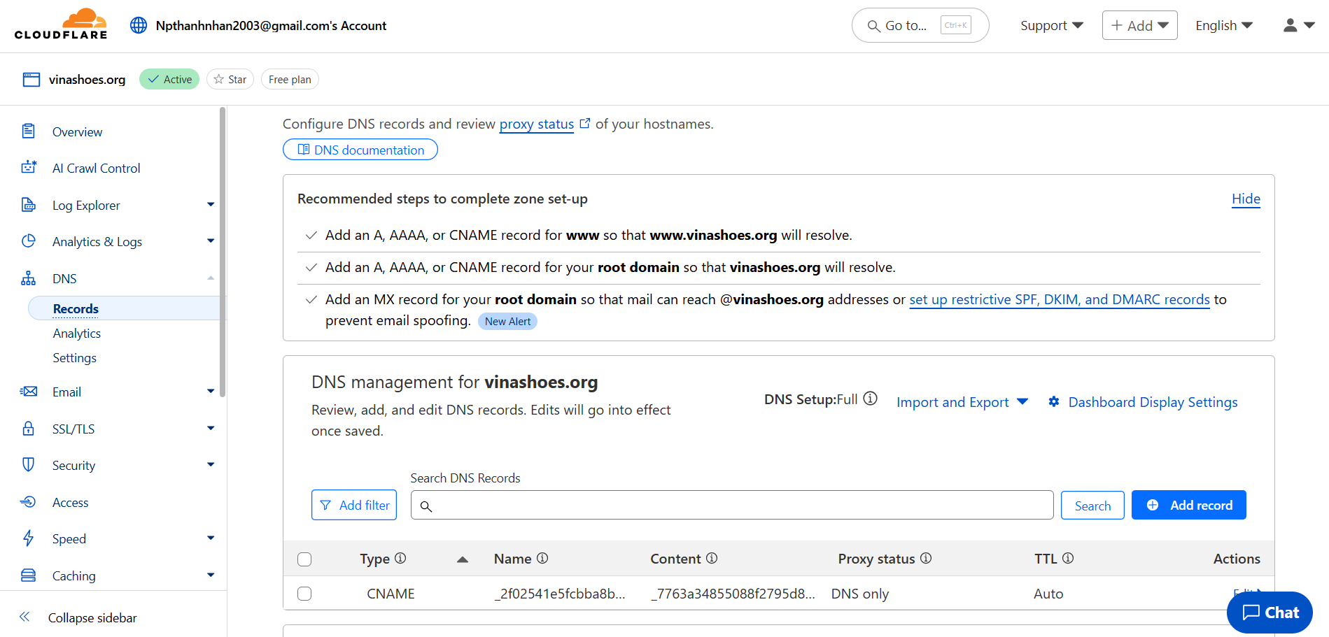 Cloudflare DNS management dashboard Cloudflare DNS Dashboard