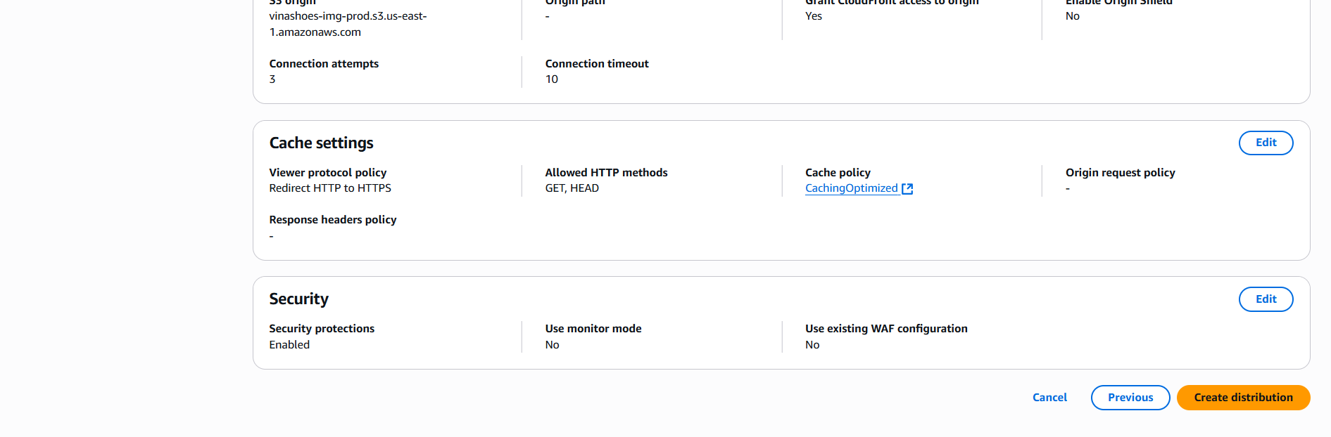CloudFront Final Settings