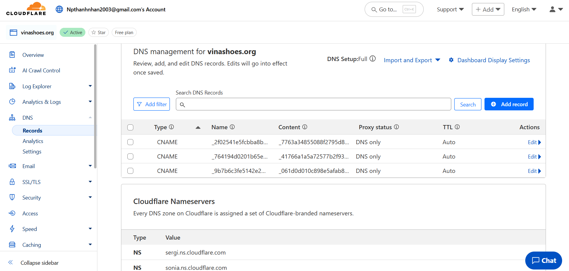 Cloudflare DNS Management