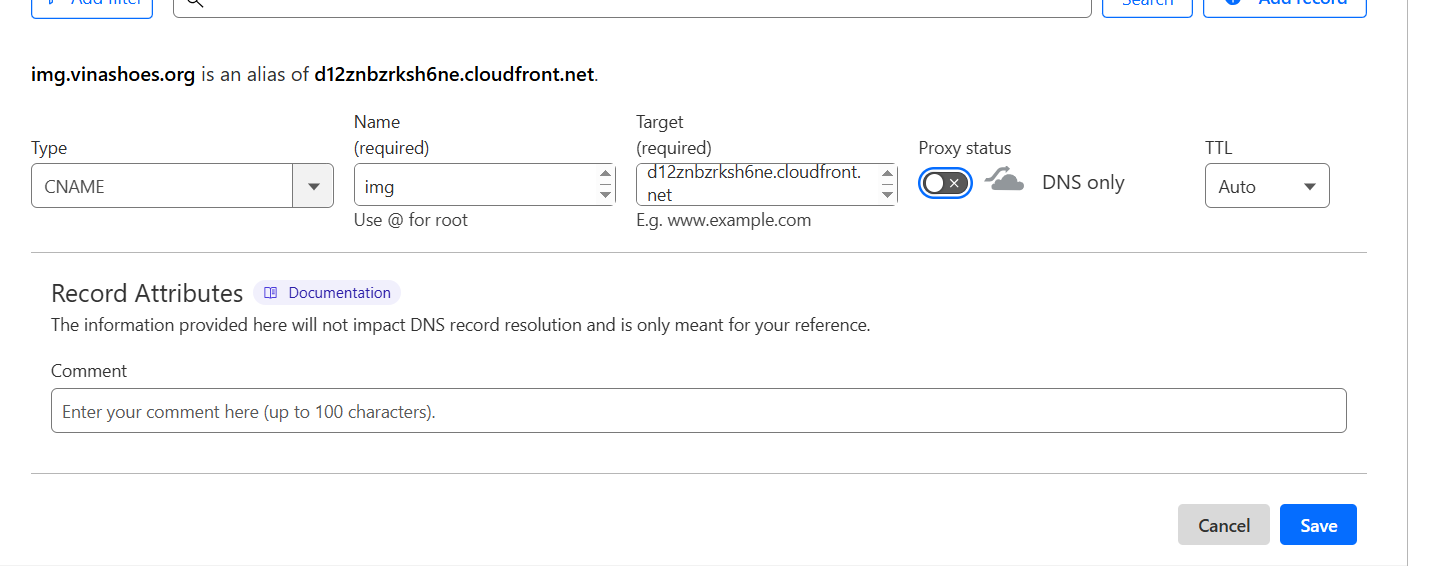 Cloudflare DNS Records
