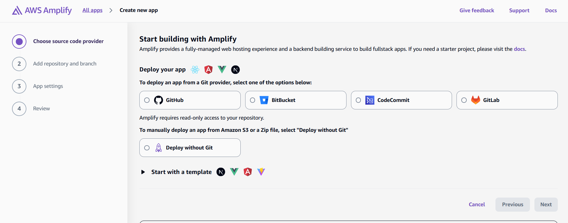 Amplify Select Provider