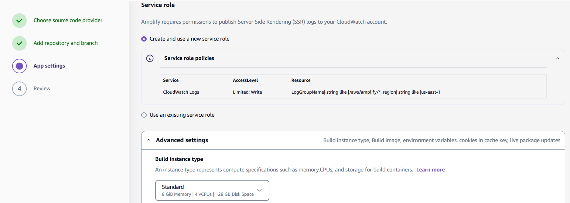 Amplify Advanced Settings