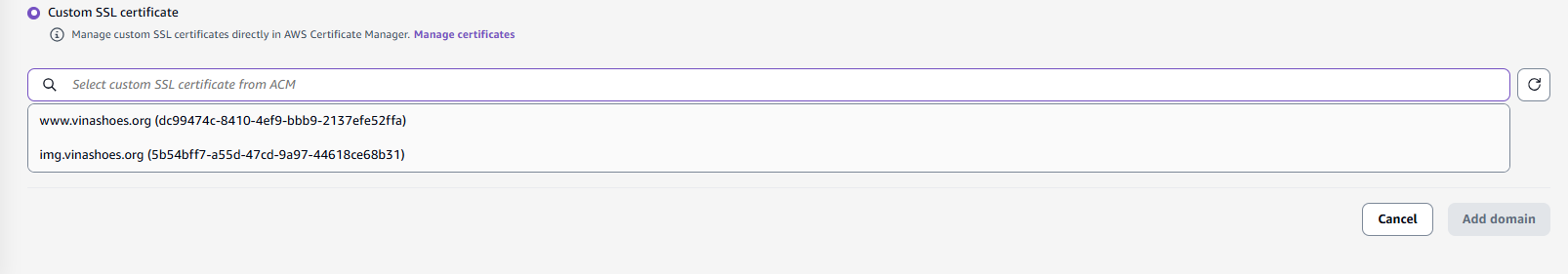 Amplify SSL Validation Records