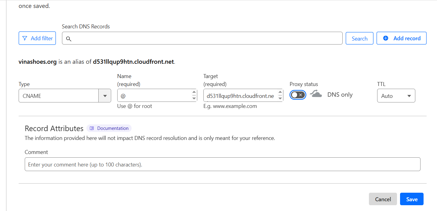 Cloudflare Add SSL Validation