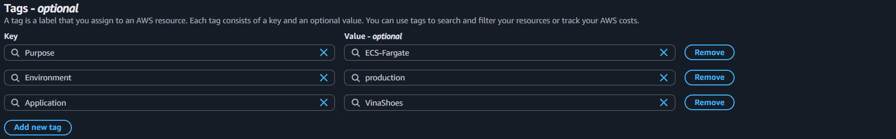 ECS Security Group Tags