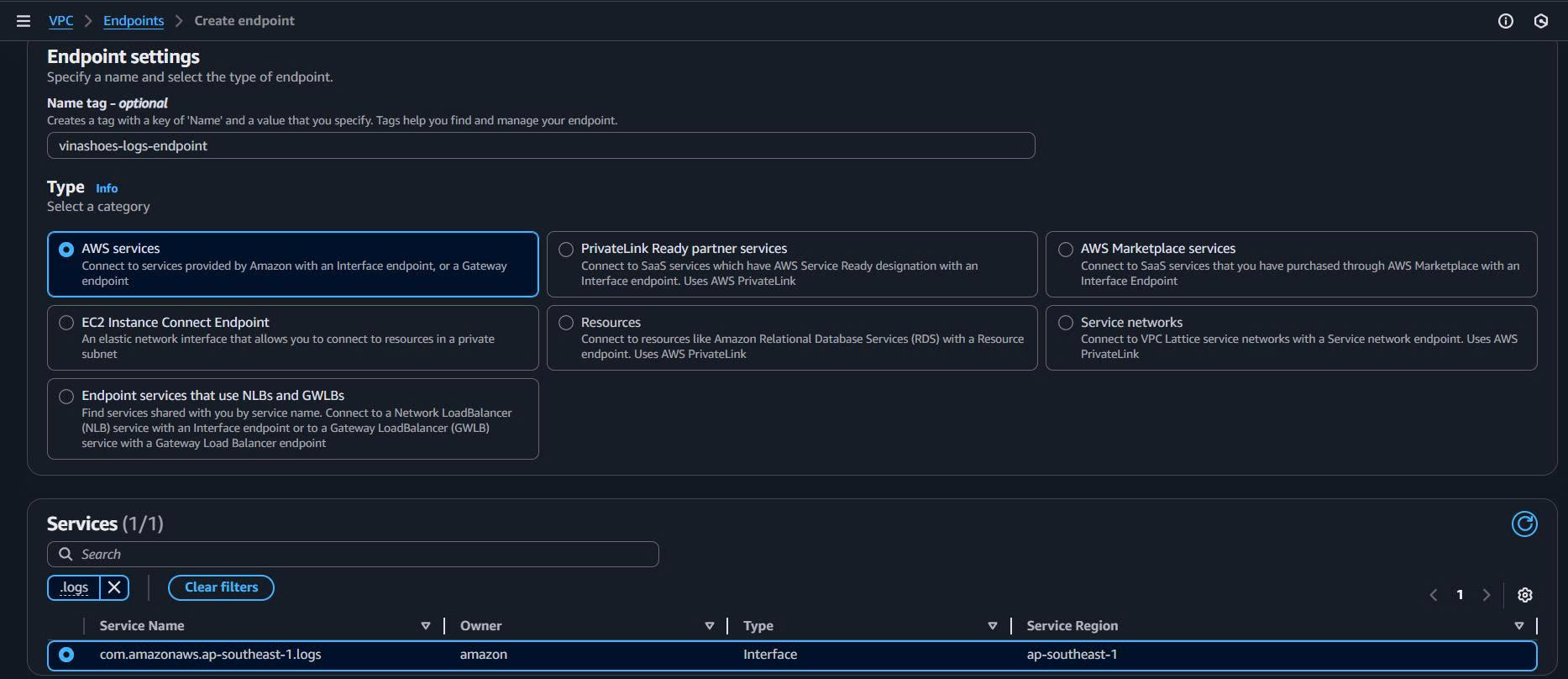 CloudWatch Logs Endpoint